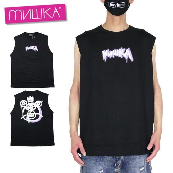 レビューで送料無料 ミシカ タンクトップ Mishka ノースリーブ メンズ レディース ブランド 大きいサイズ おしゃれ おすすめ 黒 綿100 M L Xl シニアファッション Ggjapan Jp