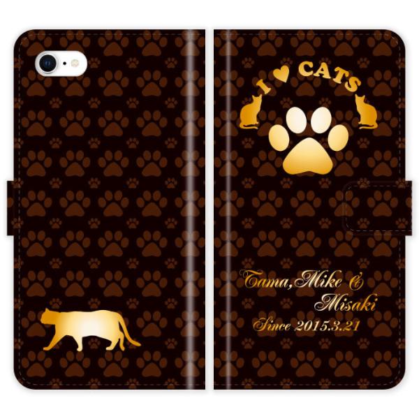 iPhone7 �蒠�^ iPhone 7 �L ���� �L�� I LOVE CATS ������ �P�[�X �J�o�[ iphone�P�[�X