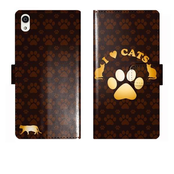 Xperia Z5 Premium SO-03H 蒠^ P[X Jo[ L  L I LOVE CATS SO03H GNXyA GNXyA