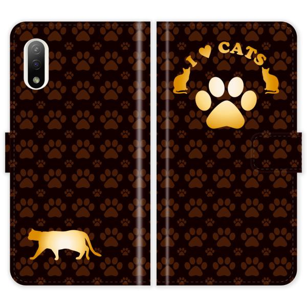 Xperia Ace II SO-41B SO41B XperiaAceII 蒠^ P[X Jo[ L  L I LOVE CATS GNXyA
