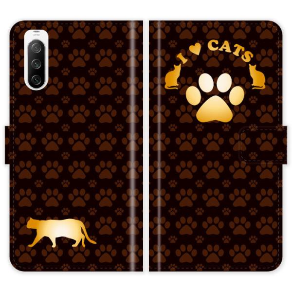 Xperia 10 IV SO-52C SOG07 A202SO SO52C 蒠^ P[X Jo[ L  L I LOVE CATS GNXyA