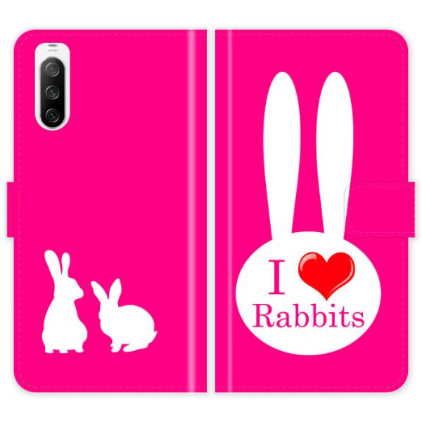 Xperia 10 IV SO-52C SOG07 A202SO SO52C 蒠^ P[X Jo[  I love rabbits GNXyA
