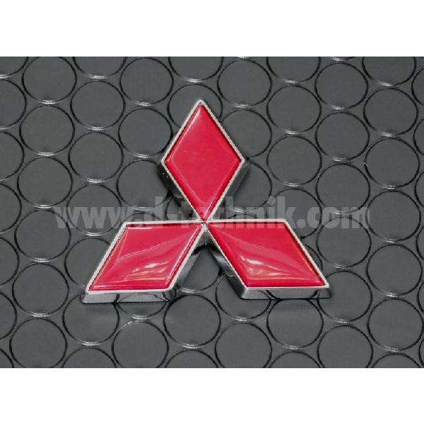 【三菱】 社章 MITSUBISHI赤スリーダイヤ 未使用新品 赤 スリーダイヤ エンブレム Mサイズ 三菱純正部品 : アットパーツ