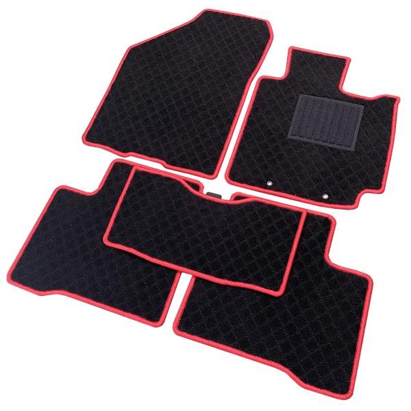 スイフト スイフトスポーツ 専用 フロアマットブラック/レッドステッチ 生地から日本製 高品質 安心の純国産 ZC#3S系 ZC33S ZC13S ZC83S
