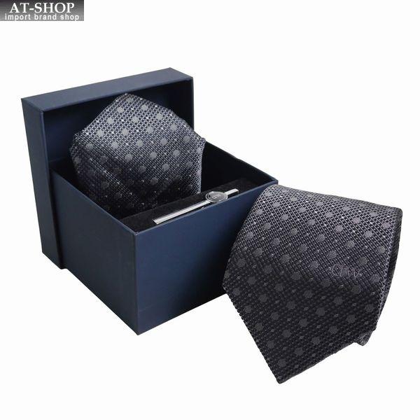 Daniel Wellington ダニエルウェリントン メンズネクタイ チーフ タイバー3点セット グレー系 ドット DW02800017 Daniel Wellington（ダニエルウェリントン） ネクタイ&タイバー&チーフ