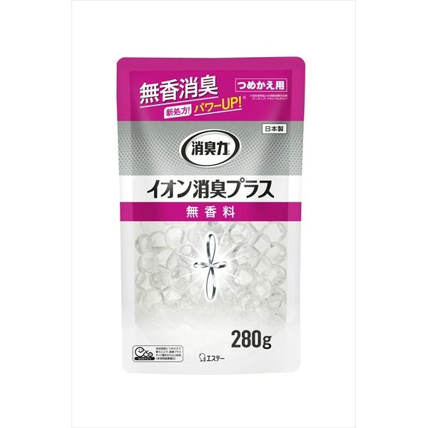 【3点セット】消臭力 クリアビーズ イオン消臭プラス つめかえ用 無香料 280g