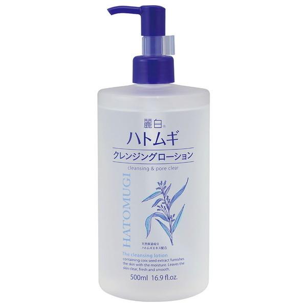 麗白 熊野油脂 ハトムギ クレンジングローション ポンプタイプ 500ml