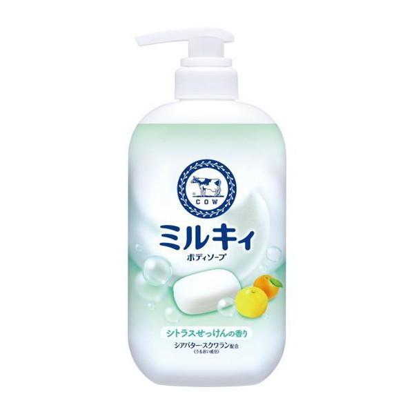 牛乳石鹸共進社 牛乳石鹸 ミルキィ ボディソープ シトラスせっけんの香り ポンプ付 500ml 液体タイプ