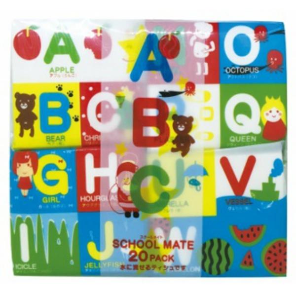 ポケットティッシュ ABCスクールメイト 8W 20個パック英単語の発音が学べる知育ポケットティシュ4903635260077広告文責：アットツリー合同会社TEL 050-3184-1221※商品パッケージは変更の場合あり。メーカー欠品また...