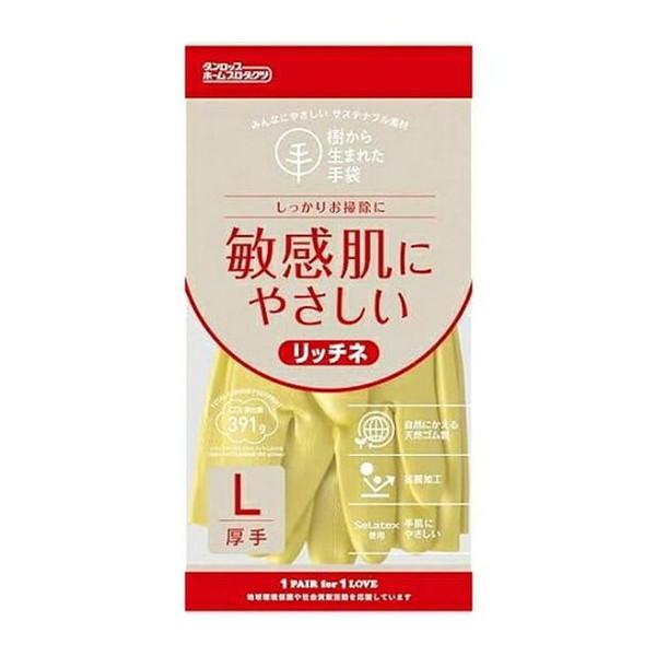 他サイト： ダンロップ 樹から生まれた手袋 リッチネ 厚手 L グリーン 1双 ゴム手袋の商品画像