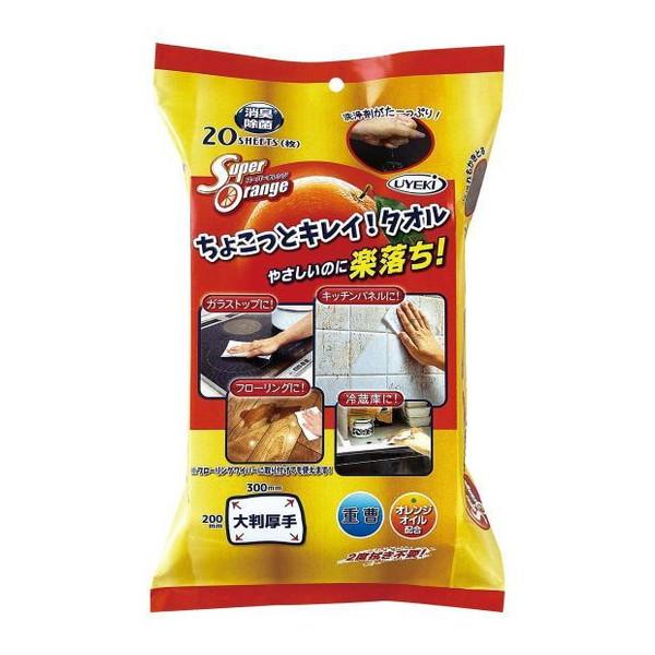 他サイト： UYEKI ウエキ スーパーオレンジ ちょこっとキレイ! タオル 20枚入 キッチンクリーナー 大判厚手シートの商品画像