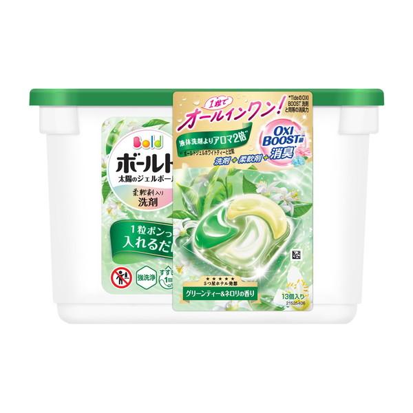 ボールド ジェルボール4D グリーンティー&ネロリの香り  本体 13個入 P&G 柔軟剤入り 洗たく用洗剤