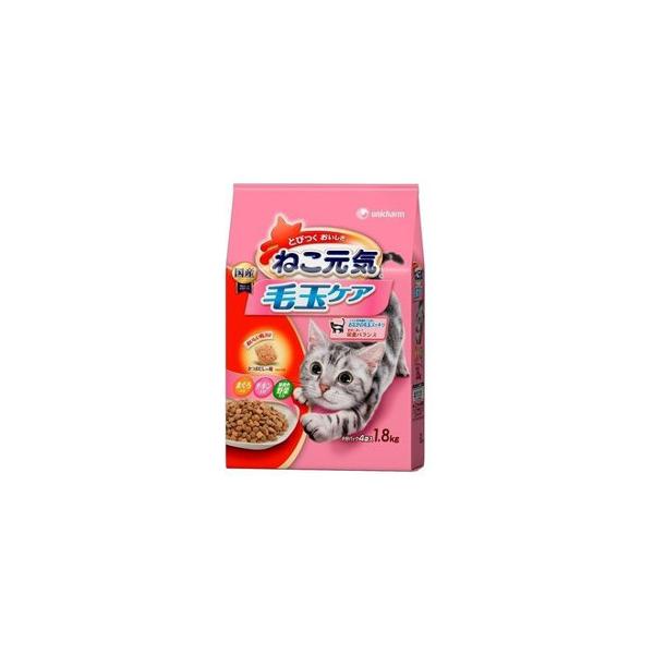 【送料無料】ユニ・チャーム 6個セット　ねこ元気　毛玉ケア　まぐろ・チキン・緑黄色野菜入り　1.8kg【ねこ元気】　