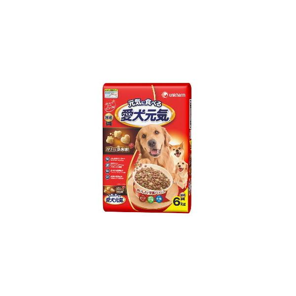 ユニ・チャーム 愛犬元気 全成長段階用 ビーフ・緑黄色野菜・小魚入り　6kg　4520699653562