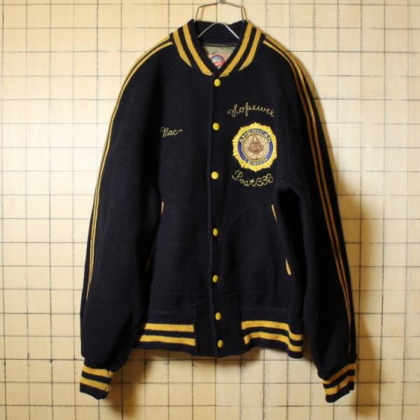 EMPIRE USA製 50s-60s ビンテージ 古着 ウール スタジャン EMPIRE USA製 50s-60s ビンテージ 古着 ウール スタジャン