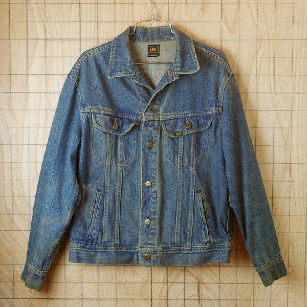 古着80s-Lee220ブルー 青 Gジャン デニムジャケットPATD 