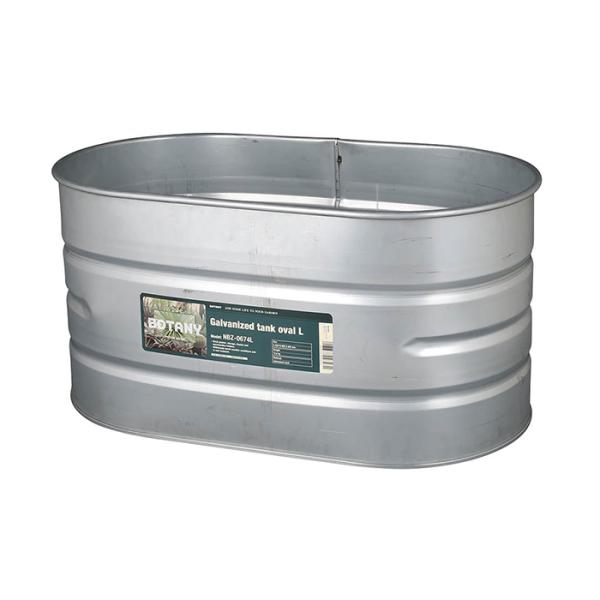 BOTANY ガルバナイズドタンク オーバルGALVANIZED TANK OVAL Lガルバナイズド タンク オーバルサイズ：W.900mm D.500mm H.450mm重量：13kg材質：ガルバナイズドシート(クリアラッカー仕上げ)ス...
