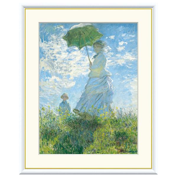 額絵 散歩、日傘をさす女性 クロード・モネ 61x49.5cm 三幸