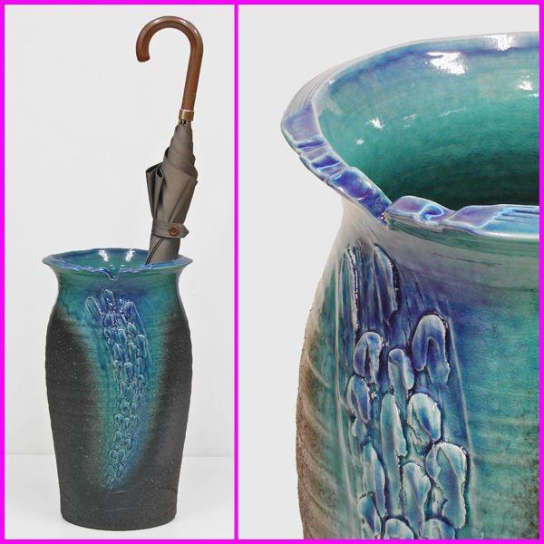 傘立て おしゃれ 和風モダン インテリア 陶器 信楽焼かさたて 清流壺型傘たてコバルトブルー Kasa Seiryuu あたらしや家具 通販 Yahoo ショッピング