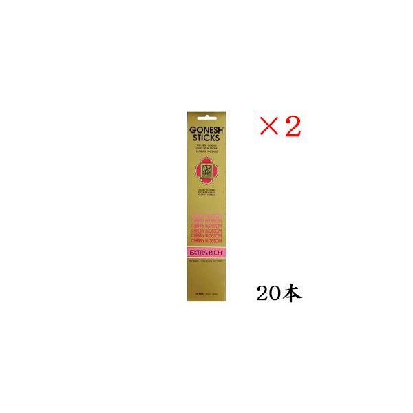 K[lbV GONESH incense 20 sticks EXTRARICH CHERRYBLOSSOM ×2Zbg