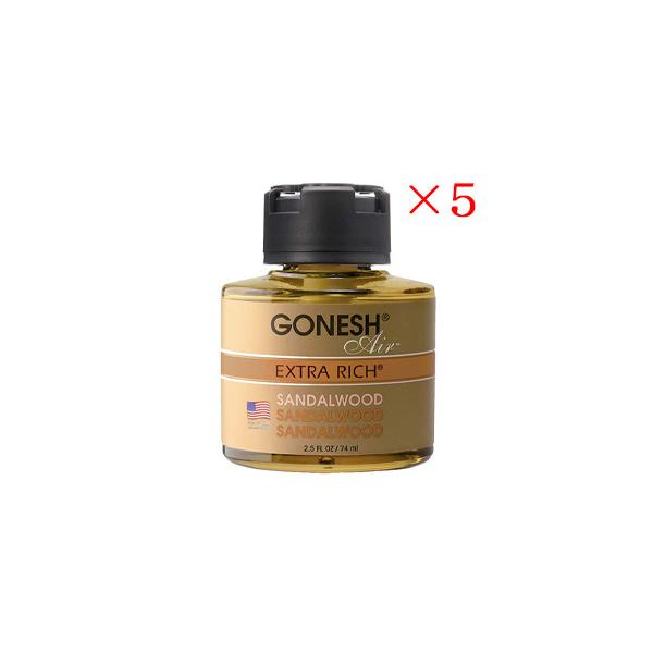 K[lbV GONESH LIQUID AIRFRESHENER SANDALWOOD ×5Zbg