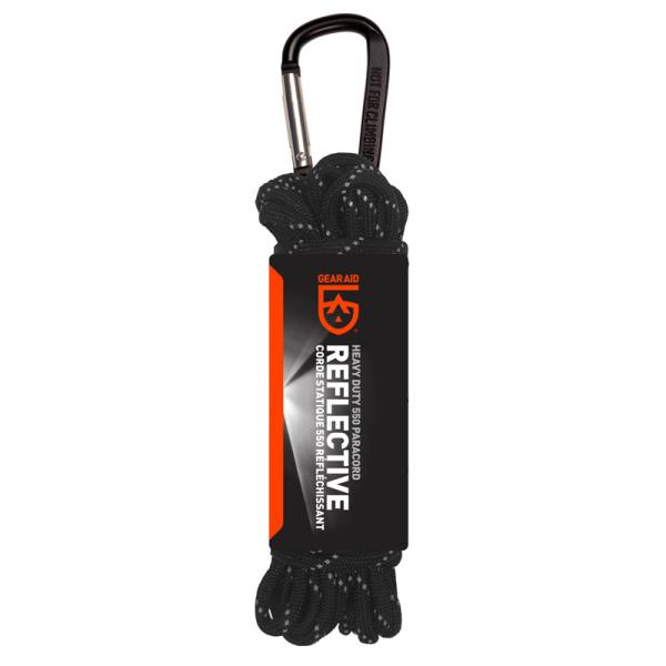 GEAR AID GA550 パラコード30ft ブラック×リフレクティブ