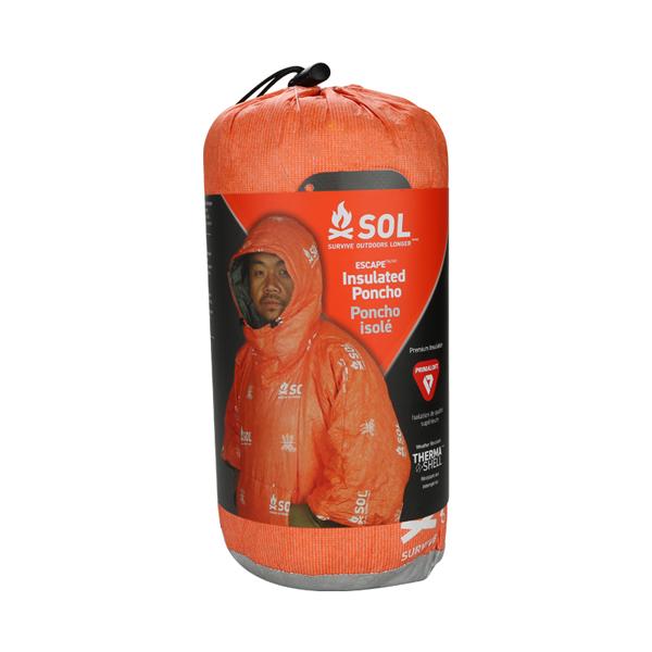 SOL 救急用品 エスケープインスレーテッドポンチョ   オレンジ SOL 救急用品 エスケープインスレーテッドポンチョ オレンジ : アット