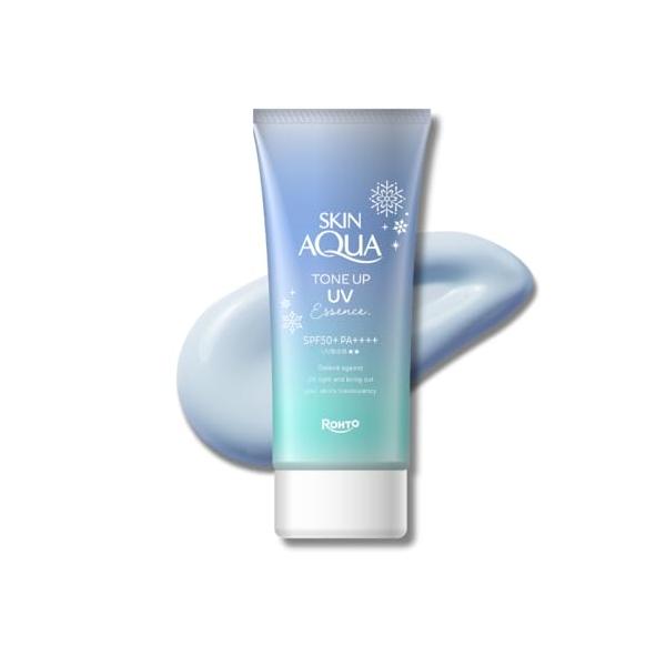 スキンアクア(SKIN AQUA) トーンアップ UV エッセンス 日焼け止め 透明感 色白感UP ブルー 80g SPF50+ PA++++(