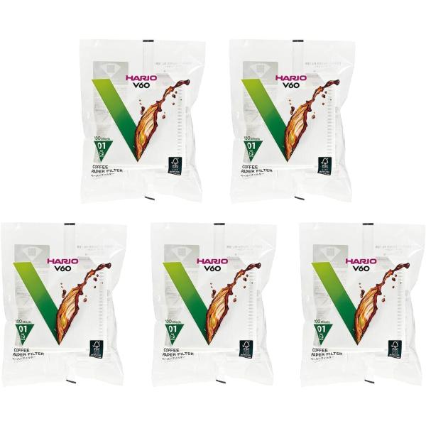 HARIO(ハリオ) V60ペーパーフィルター 1-2杯用 500枚入り ホワイト 日本製 VCF-01-100W