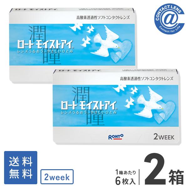 コンタクトレンズ 2WEEK ロート モイストアイ×2箱 送料無料 2週間使い捨て