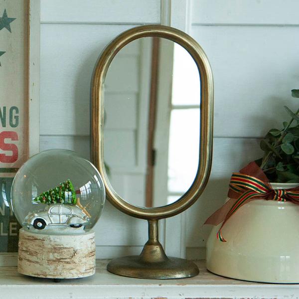 DULTON 卓上ミラー 鏡 ダルトン テーブル トップ ミラー オーバル H19