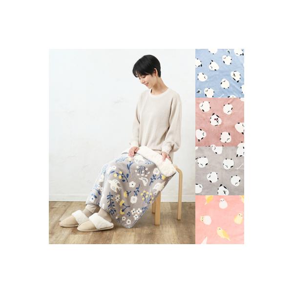 スワンネル 3way ひざ掛け 70×100cm バード 小鳥〈 シマエナガ インコ