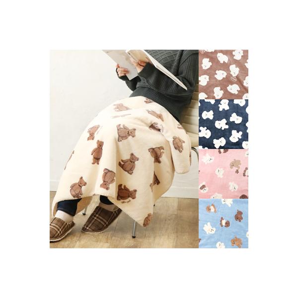 スワンネル 3way ひざ掛け 70×100cm ポメラニアン トイプードル