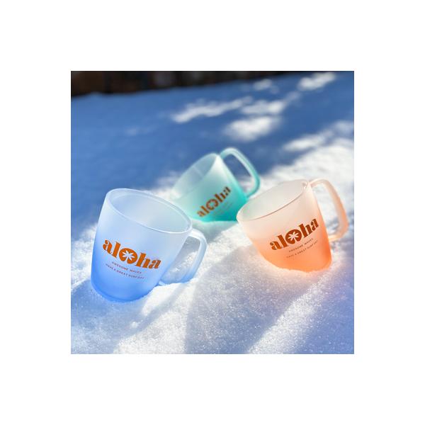 アクリル フロスト グラデーション マグ カップ ALOHA〈ブルー