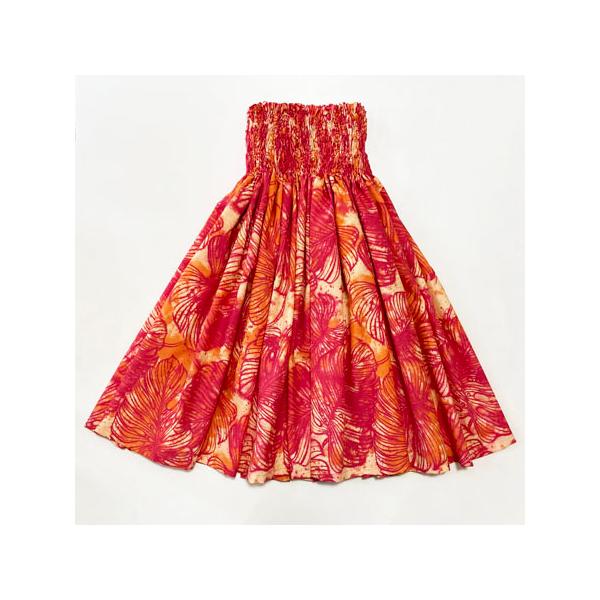 パウスカート 77cm むら染 モンステラ 総柄 ピンク オレンジ 送料無料