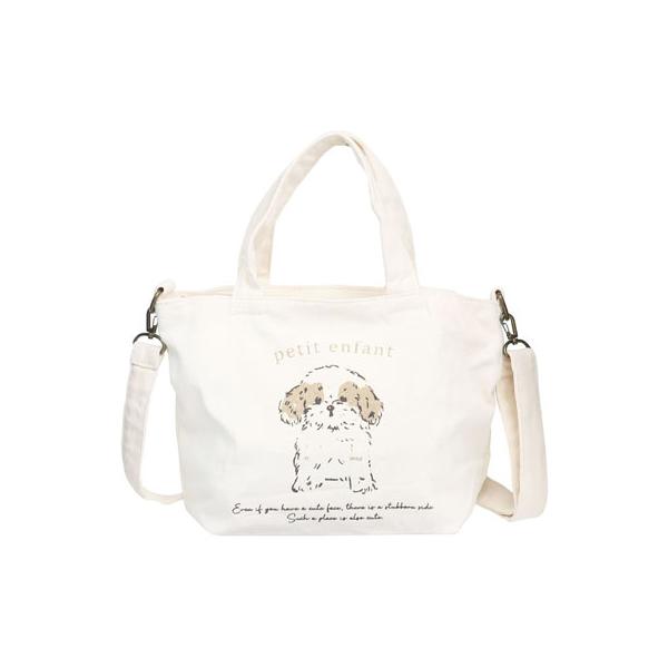 とってもかわいいシーズーがプリントされたショルダーバッグ♪天ファスナーなのでセキュリティーばっちりOK背面ファスナーポケット付きで、内側にもポケットがあるなどハイクオリティな仕上がりです。B5サイズが入る大きめサイズ。帆布で出来ているのでし...