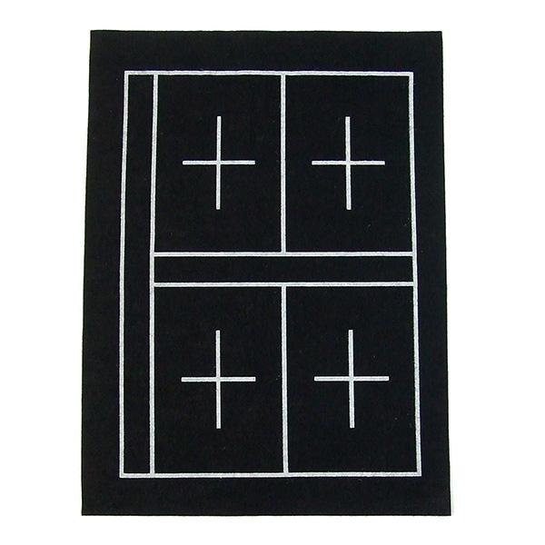 書道下敷き 黒フェルト 1mm ４文字６文字 名前枠あり 半紙 規格判 270×360mm 書道用品 書道 習字 書写