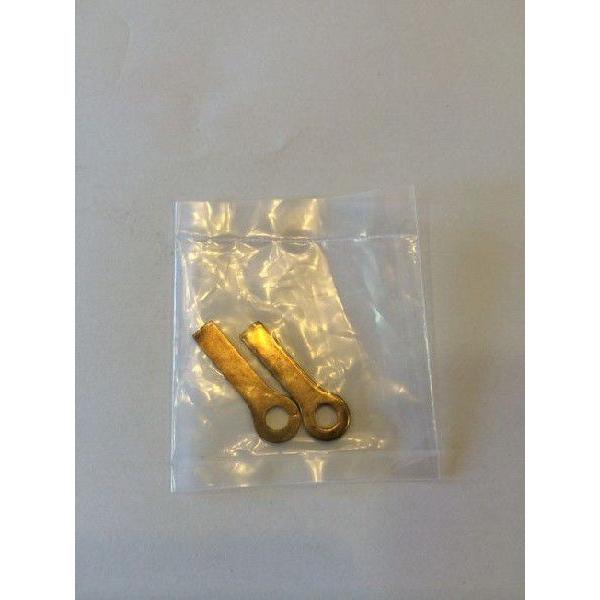 長さ 約29mm　穴の直径 約5mmケイムやコパーで作ったパネルなどを吊るす時に、はんだ付けで取り付けることのできるしんちゅう製のハンガーです。