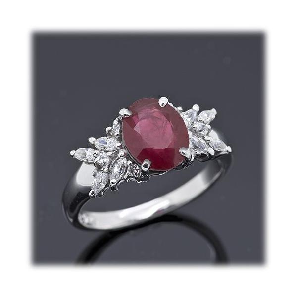 ルビー リング 指輪 2.0ct Pt900 ミャンマー産 7月 誕生石 天然石 