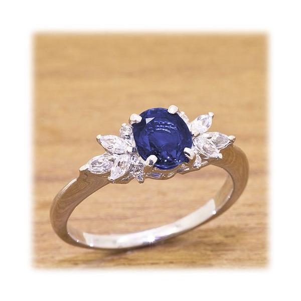 pt900サファイアリングクラシックスタイル ジェムラインジャパン