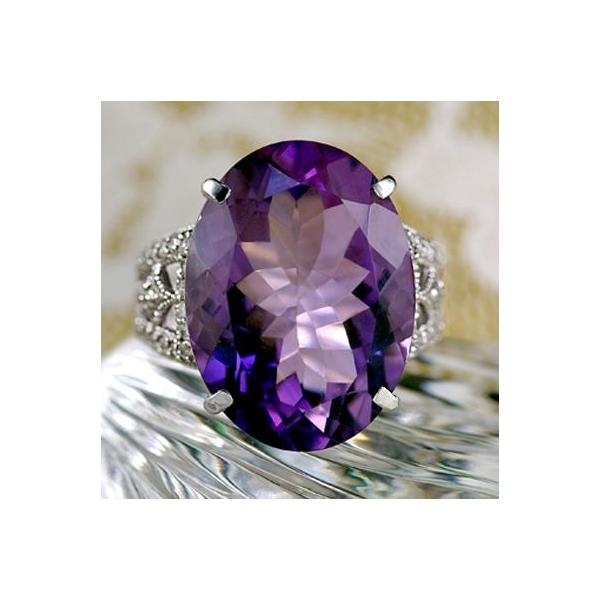 アメジスト リング 指輪 大粒 15.0ct Pt900/K18WG アンティーク アメジスト リング 指輪 大粒 15.0ct Pt900/K18WG アンティーク