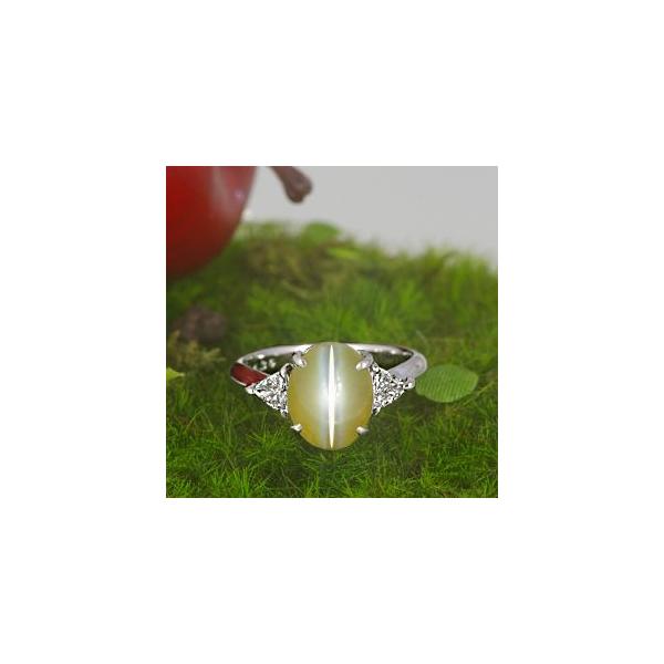 キャッツアイ リング 指輪 大粒 4.34ct Pt900 クリソベリル キャッツアイ リング 指輪 大粒 4.34ct Pt900 クリソベリル