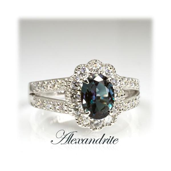 アレキサンドライト リング 指輪 0.84ct Pt900 カラーチェンジ 限定1点