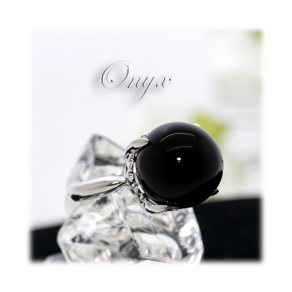 1220131 天然オニキスリング　15-17号　石9＊13ミリ 1220131 天然オニキスリング15-17号石9＊13ミリ