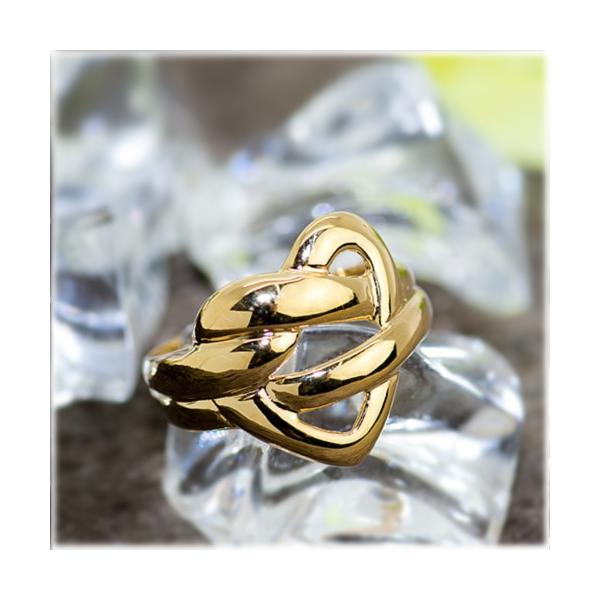 デザインリング 指輪 K10YG/K18YG ハート モチーフ 天然 ハンドメイド