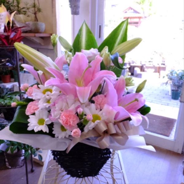 [Release date: January 4, 2024]お供え洋風アレンジ、お盆、新盆、49日、ご仏前、命日、法事、お悔み、ご法事、一周忌、三回忌、七回忌、十三回忌、フラワーアレンジ、仏花、枕花、初七日、供養花、供花、法要にピンク大輪...