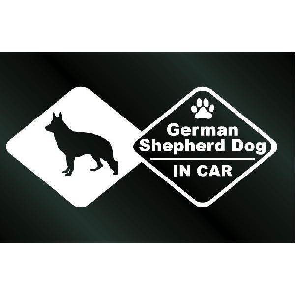 犬のステッカー『DOG STICKER』ドッグステッカー ジャーマンシェパードドッグ  IN CAR