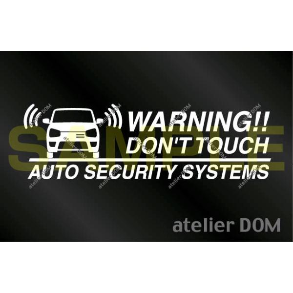 スズキ アルトターボRS HA36S用 セキュリティーステッカー3枚セット[内貼りタイプ]