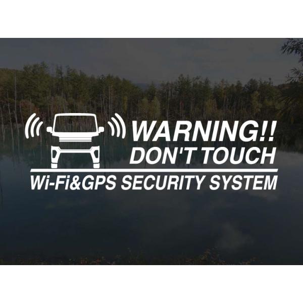 [外貼りタイプ]スズキ エブリイワゴン DA18W用 Wi-Fi &amp; GPS セキュリティーステッカー3枚セット