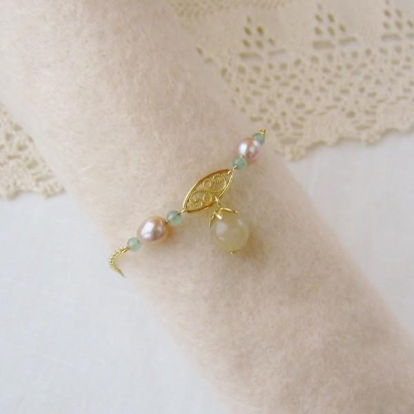 天然石ブレスレット ゴールド ピーチクォーツ ピンク淡水パール Hab 003 Pg 抗癌剤等脱毛時の帽子と手作り雑貨 通販 Yahoo ショッピング